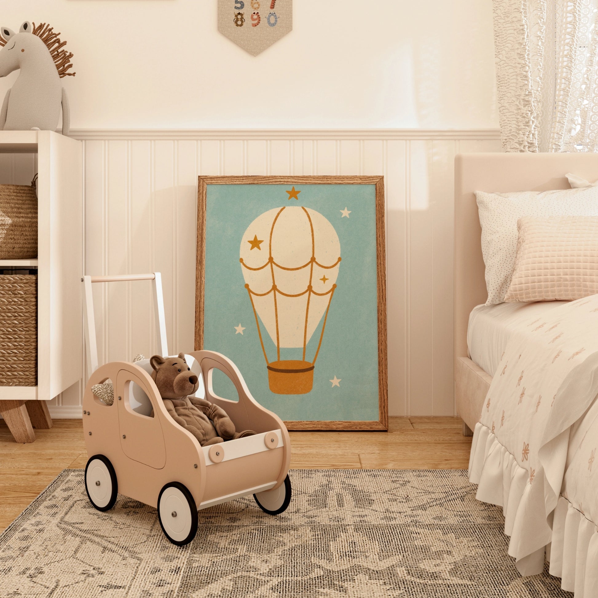 Hot Air Balloon Nursery Print