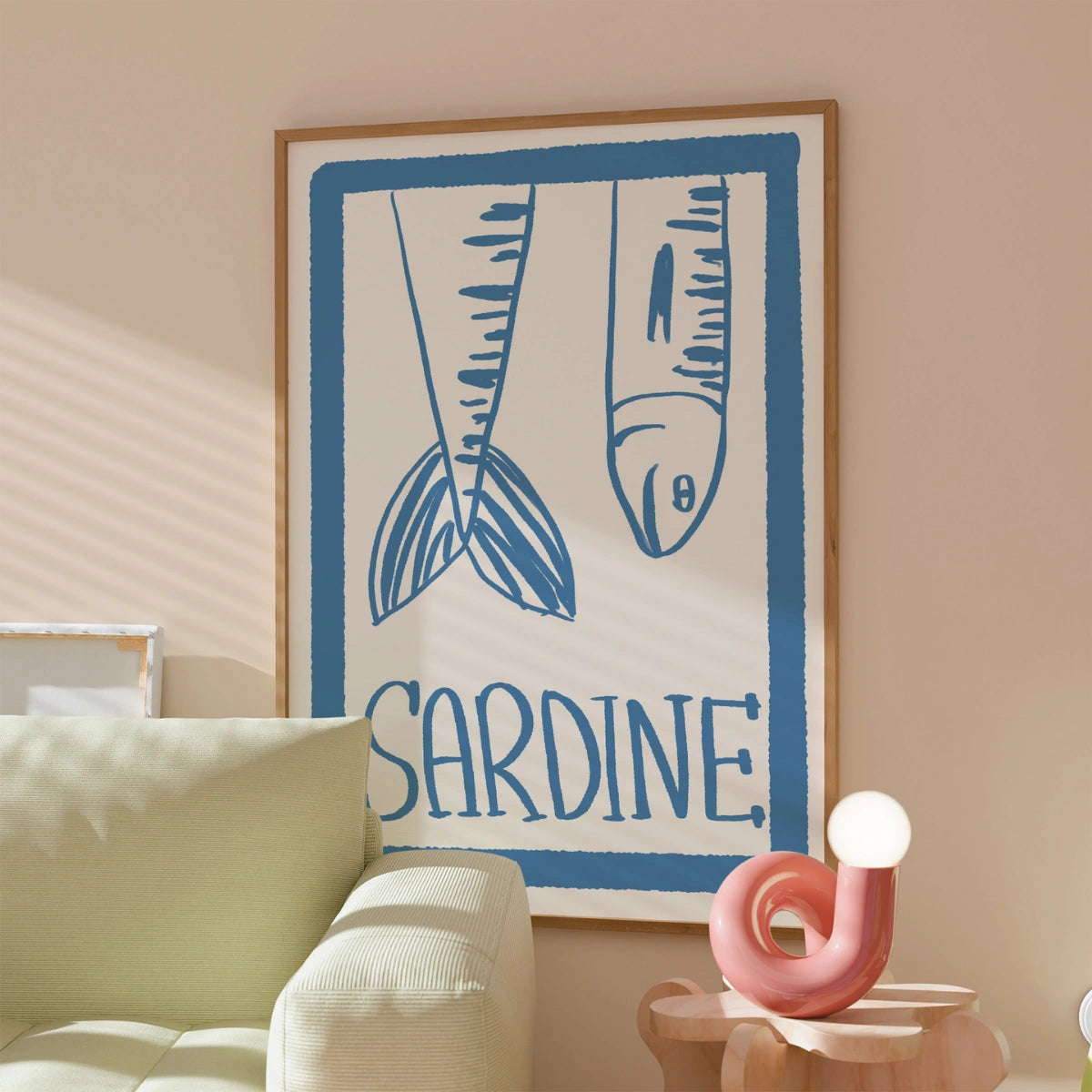 Sardine Wall Art - Coastal Fish Print