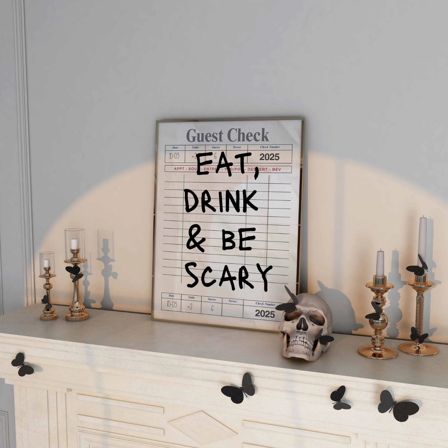 Eat Drink & Be Scary Print - Funny Halloween