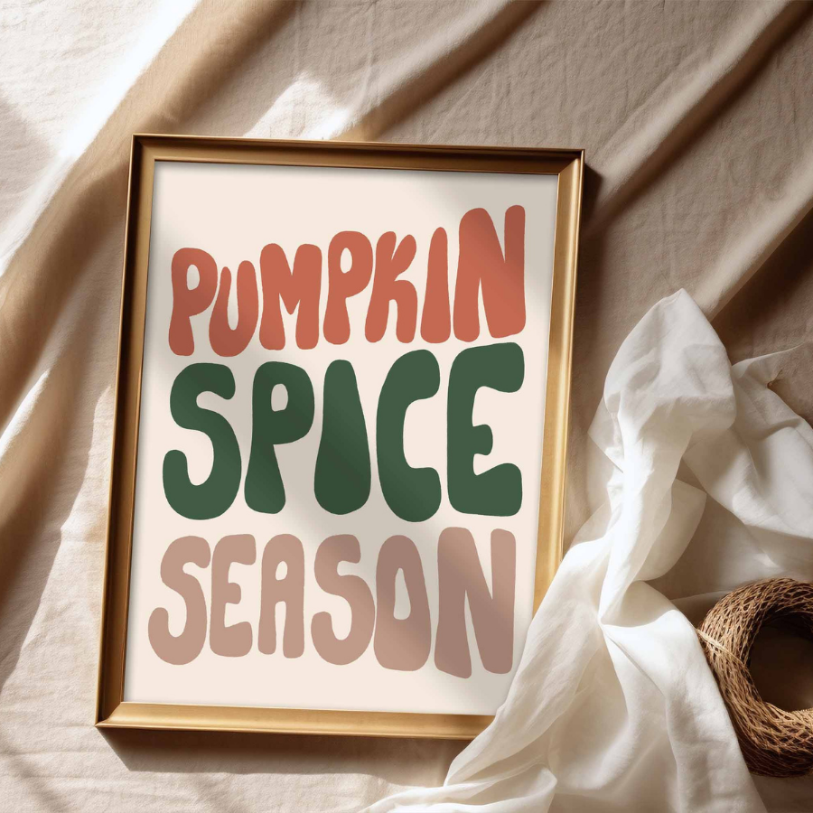 Pumpkin Spice Wall Art – Autumn Kitchen Decor