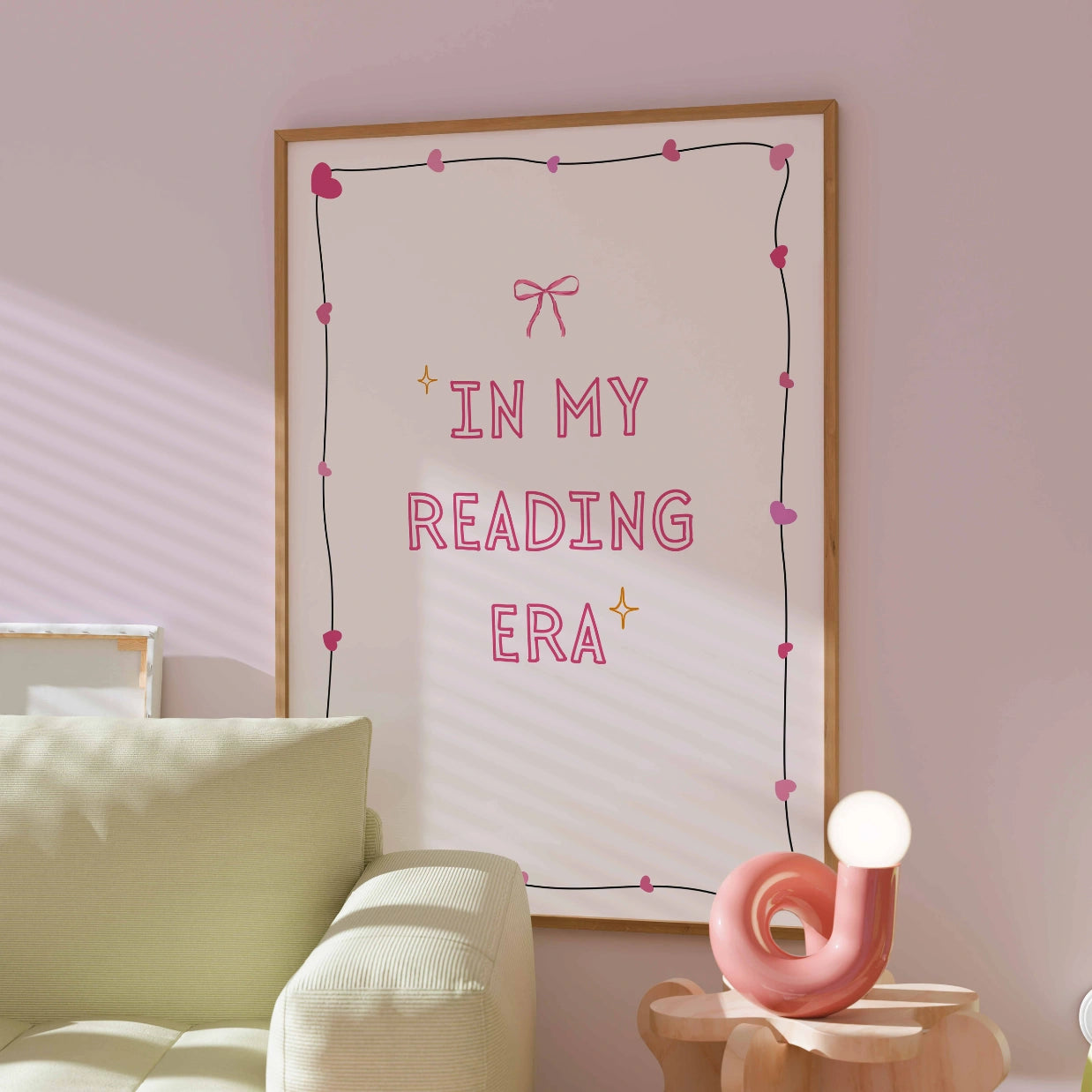 In meiner Lesephase – Rosa Preppy-Print