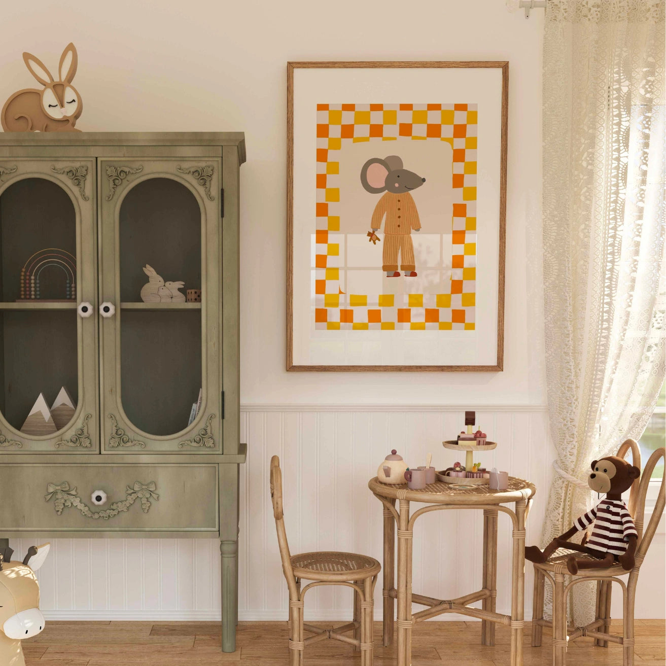 Stampa per bambini "Topolino in pigiama"