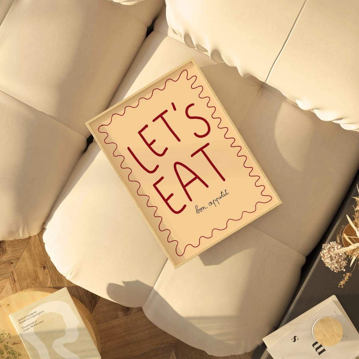 Let’s Eat Kitchen Wall Art – Playful Typography Print