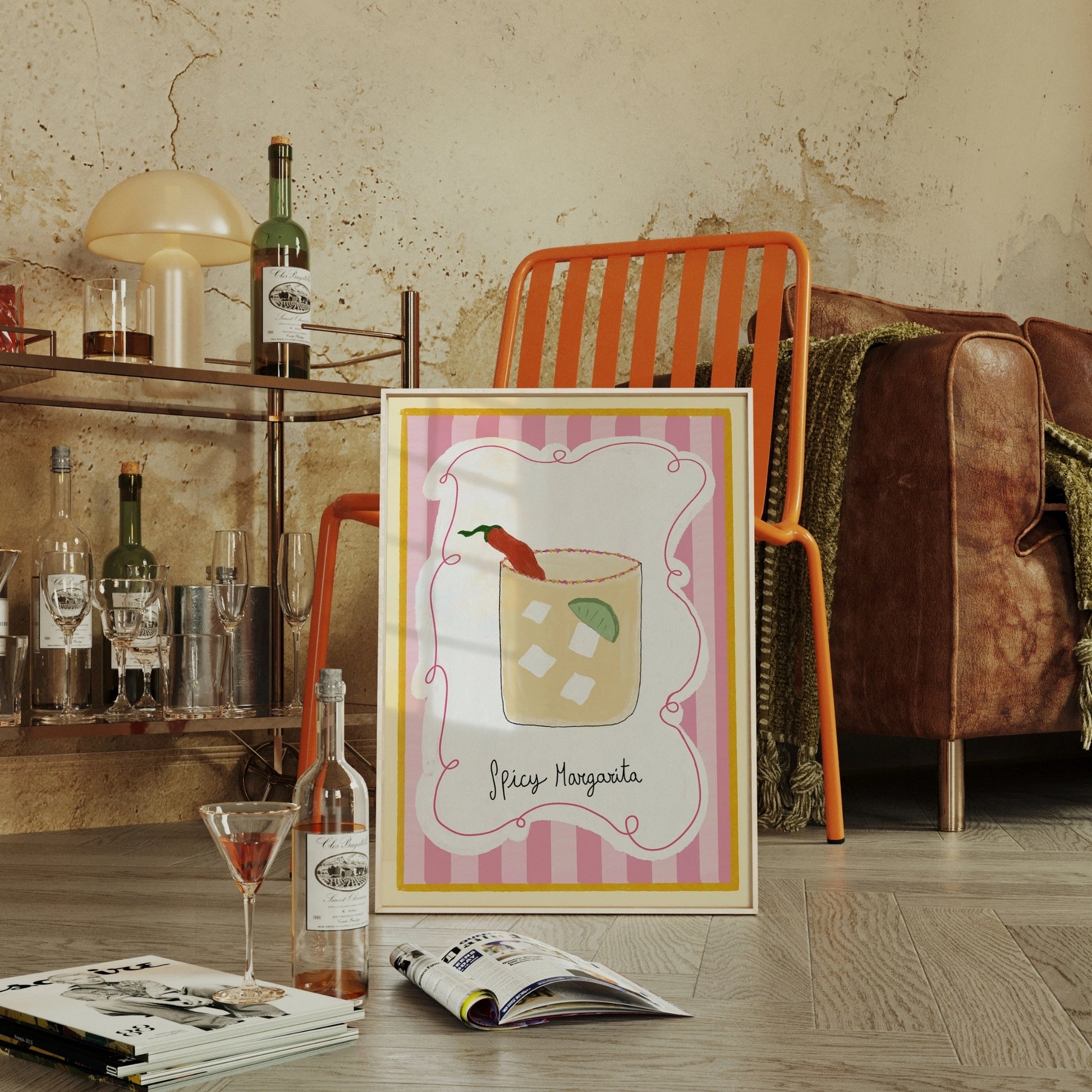 Spicy Margarita Cocktail Wall Art
