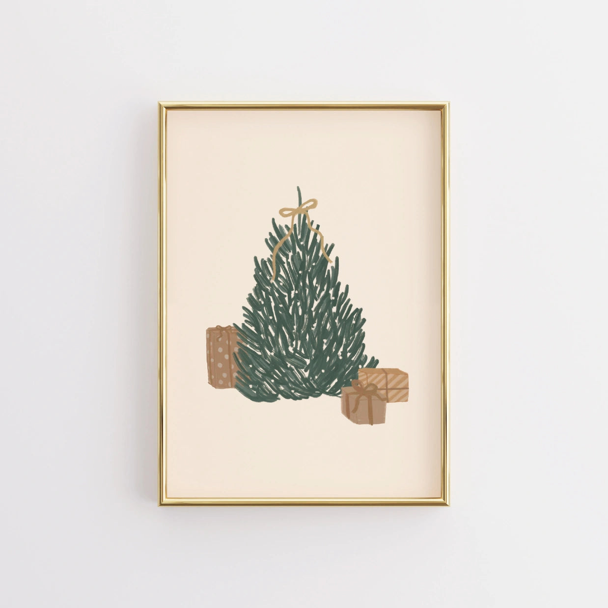 Minimal Christmas Tree Wall Art