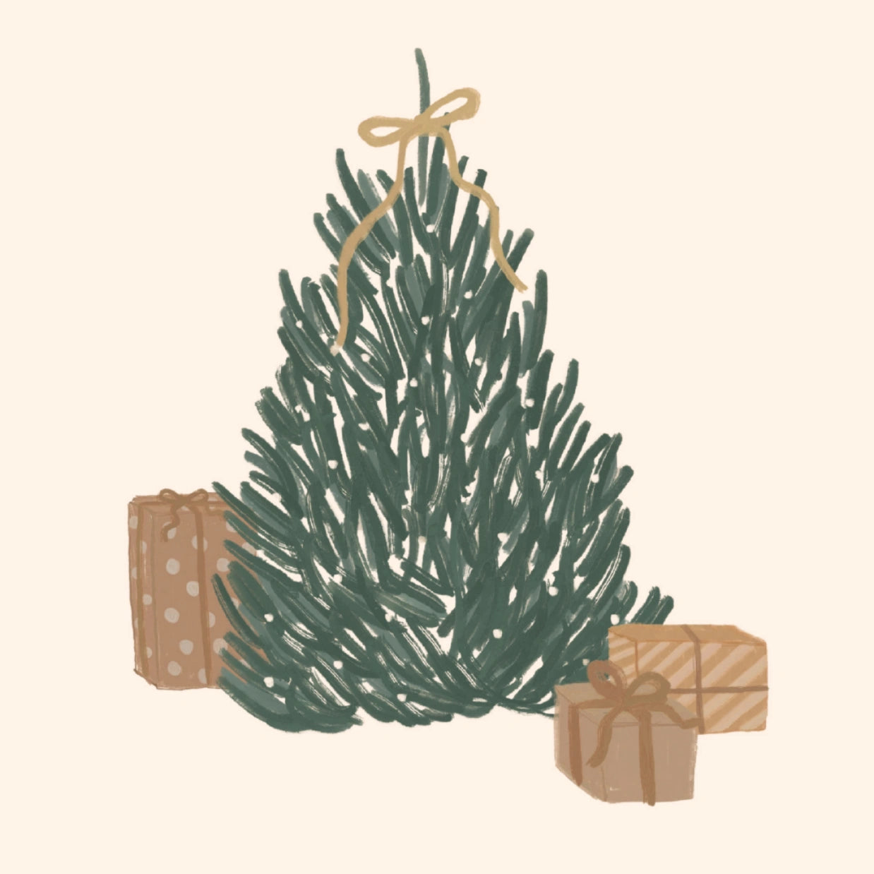 Minimal Christmas Tree Wall Art