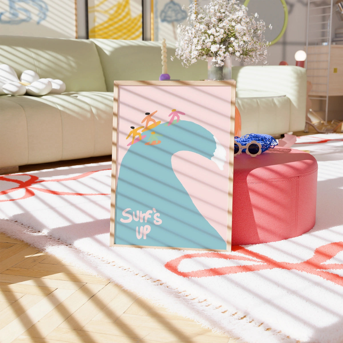 Surf’s Up Print – Playful Surfing Wall Art