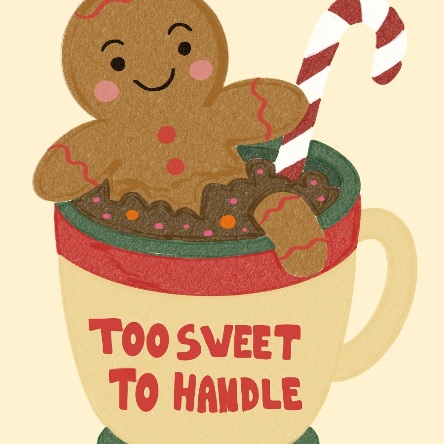 Gingerbread Cocoa Print – Cute Christmas Kitchen Wall Art
