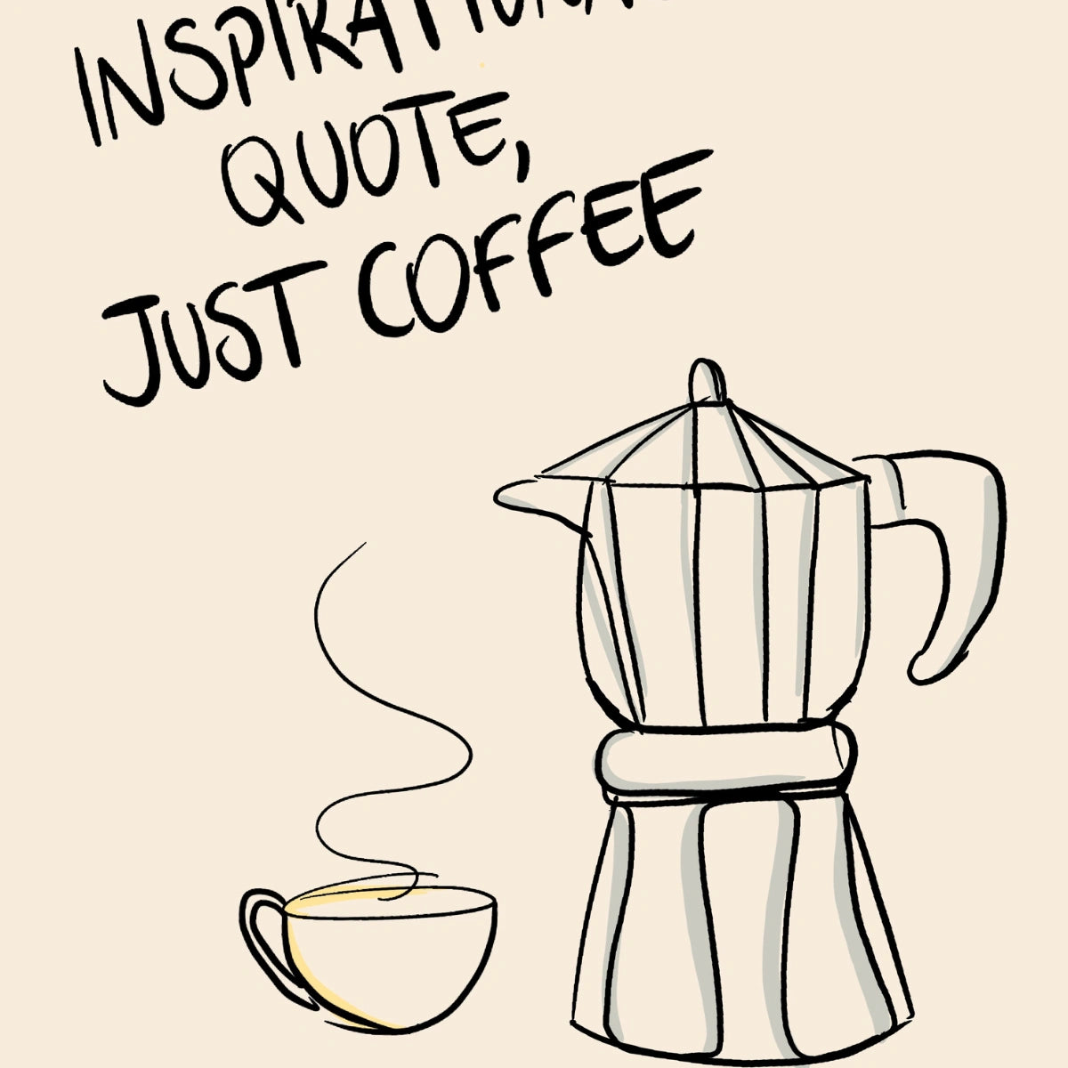 Wandbild „Just Coffee“ – Lustiger Küchendruck