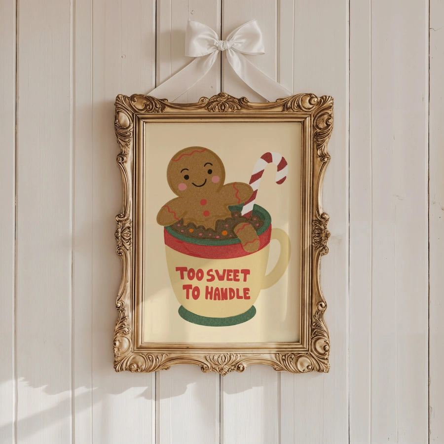 Gingerbread Cocoa Print – Cute Christmas Kitchen Wall Art