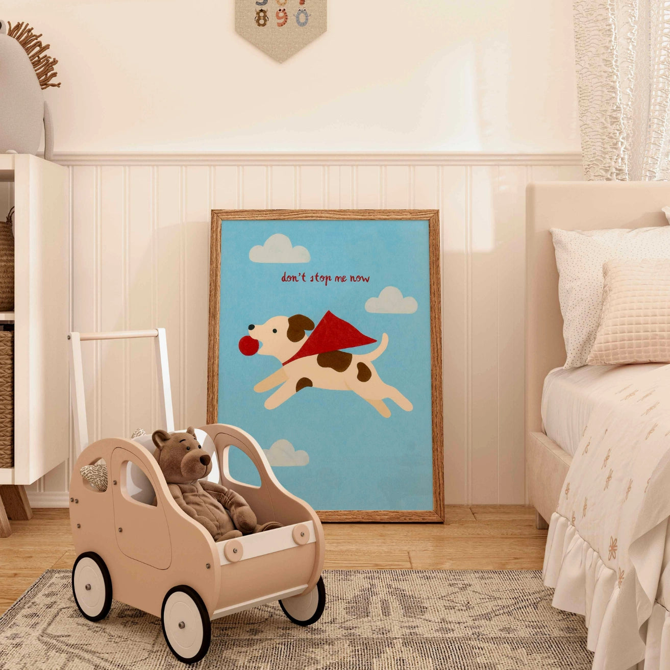 Superhero Dog Nursery Print