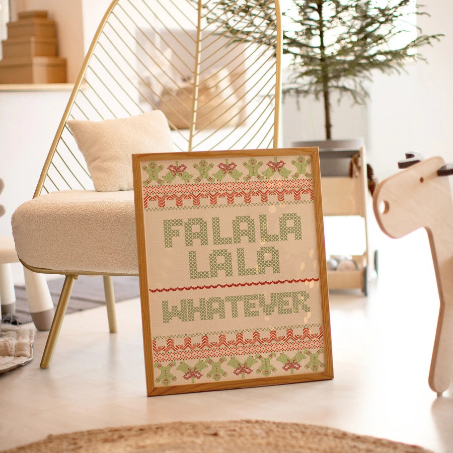 Fa La La Whatever – Funny Xmas Wall Art Print