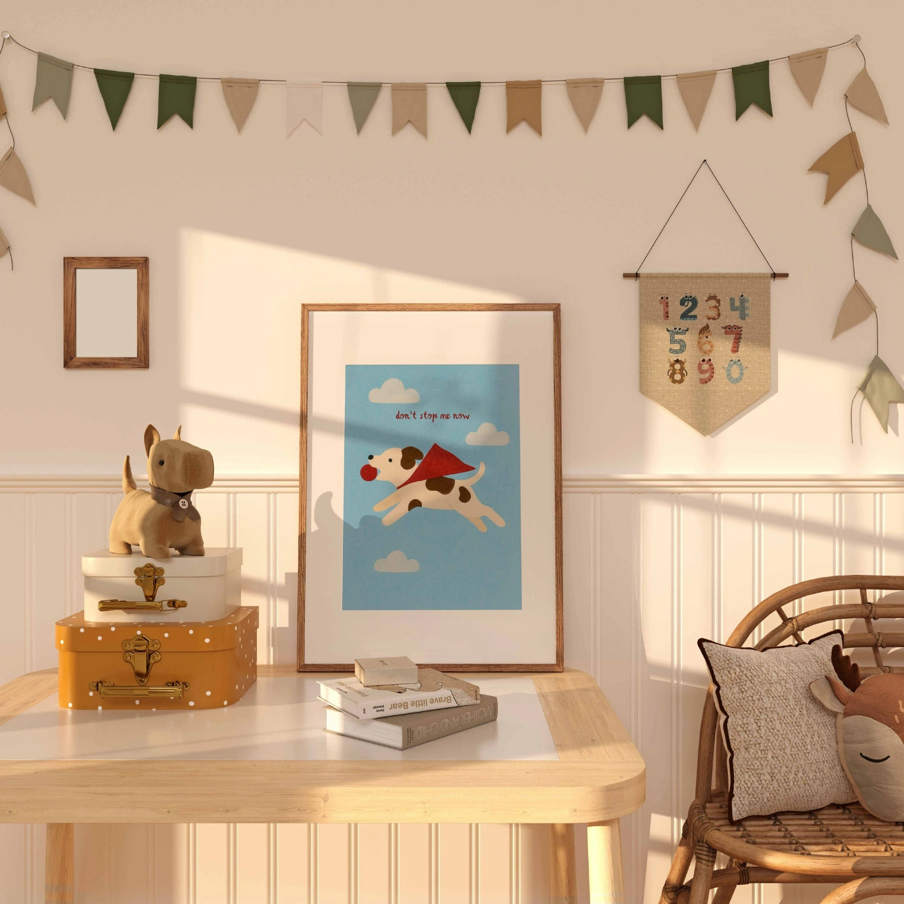 Superhero Dog Nursery Print