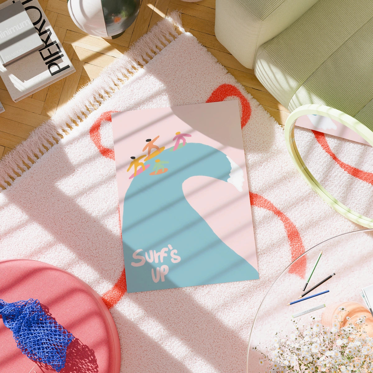 Surf’s Up Print – Playful Surfing Wall Art