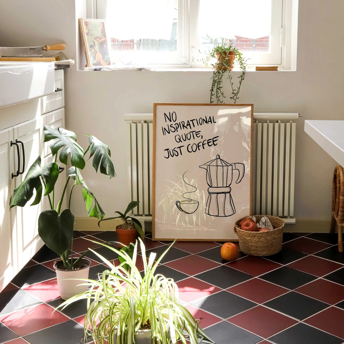 Wandbild „Just Coffee“ – Lustiger Küchendruck