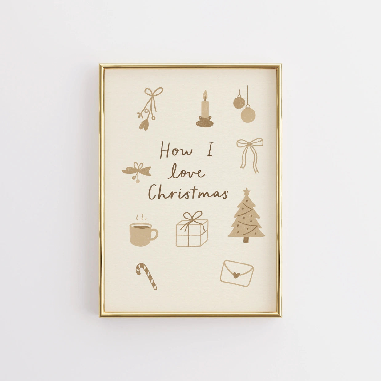 Wie ich Weihnachtswandkunst liebe