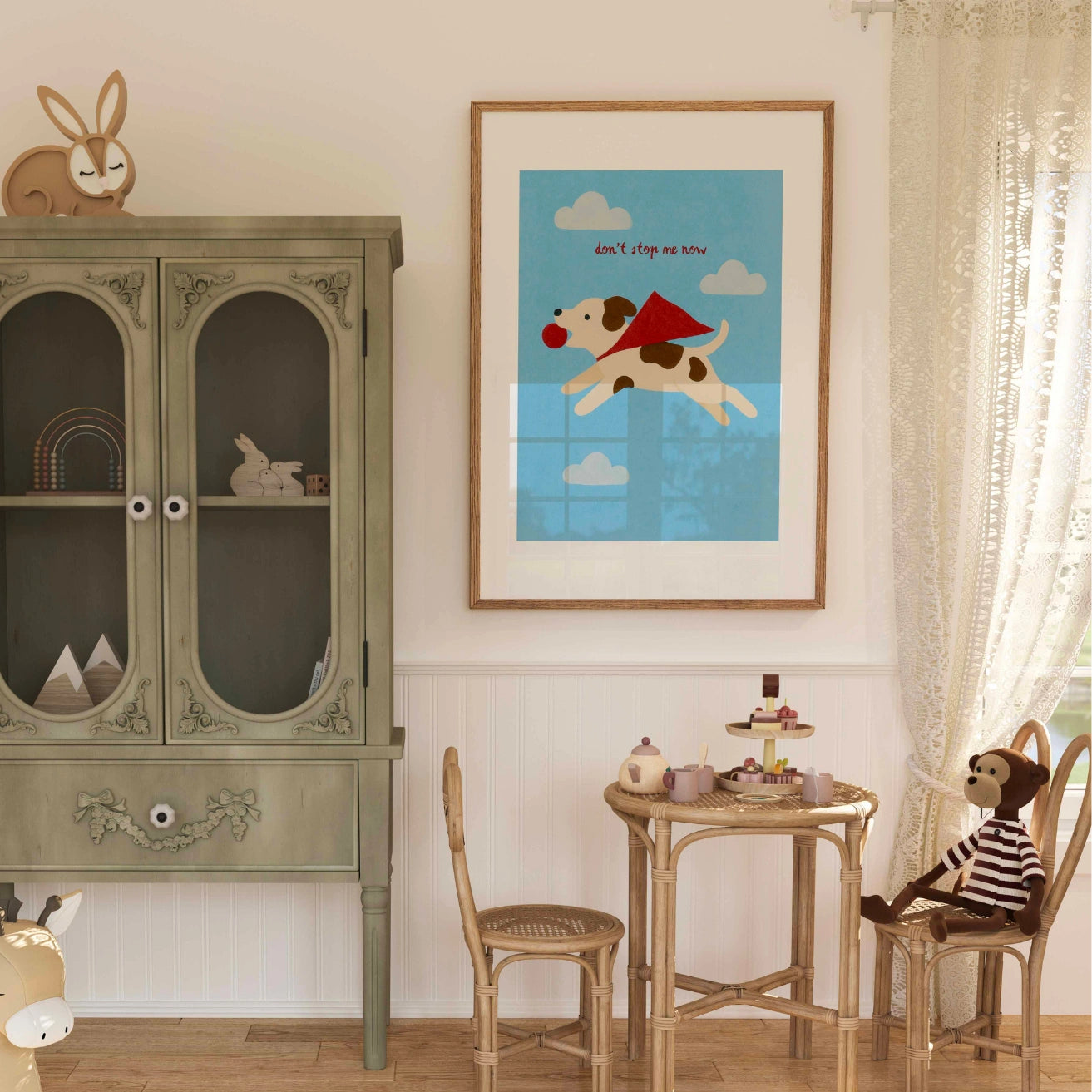 Superhero Dog Nursery Print