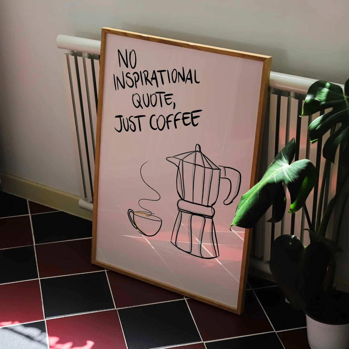 Wandbild „Just Coffee“ – Lustiger Küchendruck