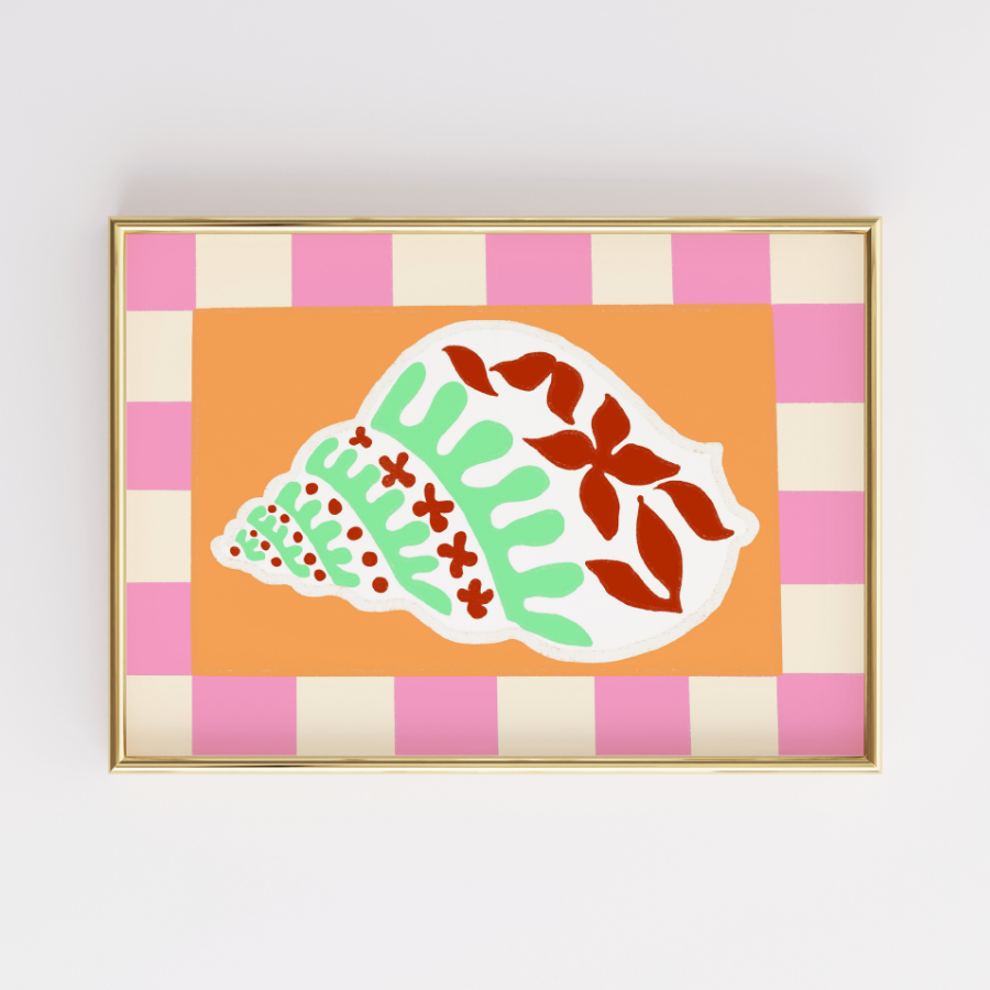 Tropical Shell Print – Preppy Coastal Wall Art