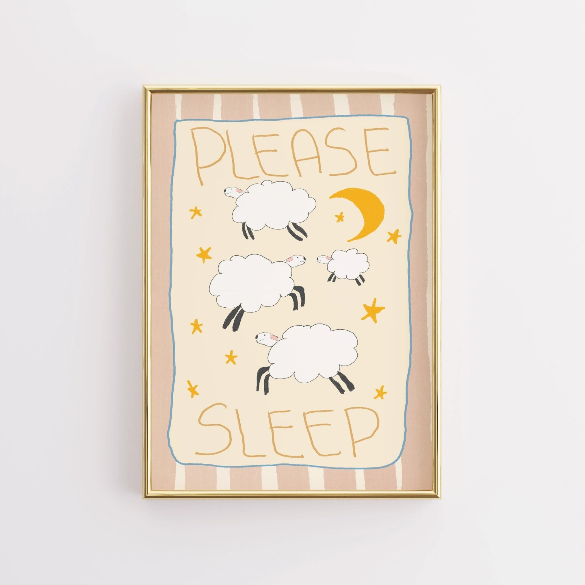 Please Sleep Wall Art – Sheep Nursery Poster