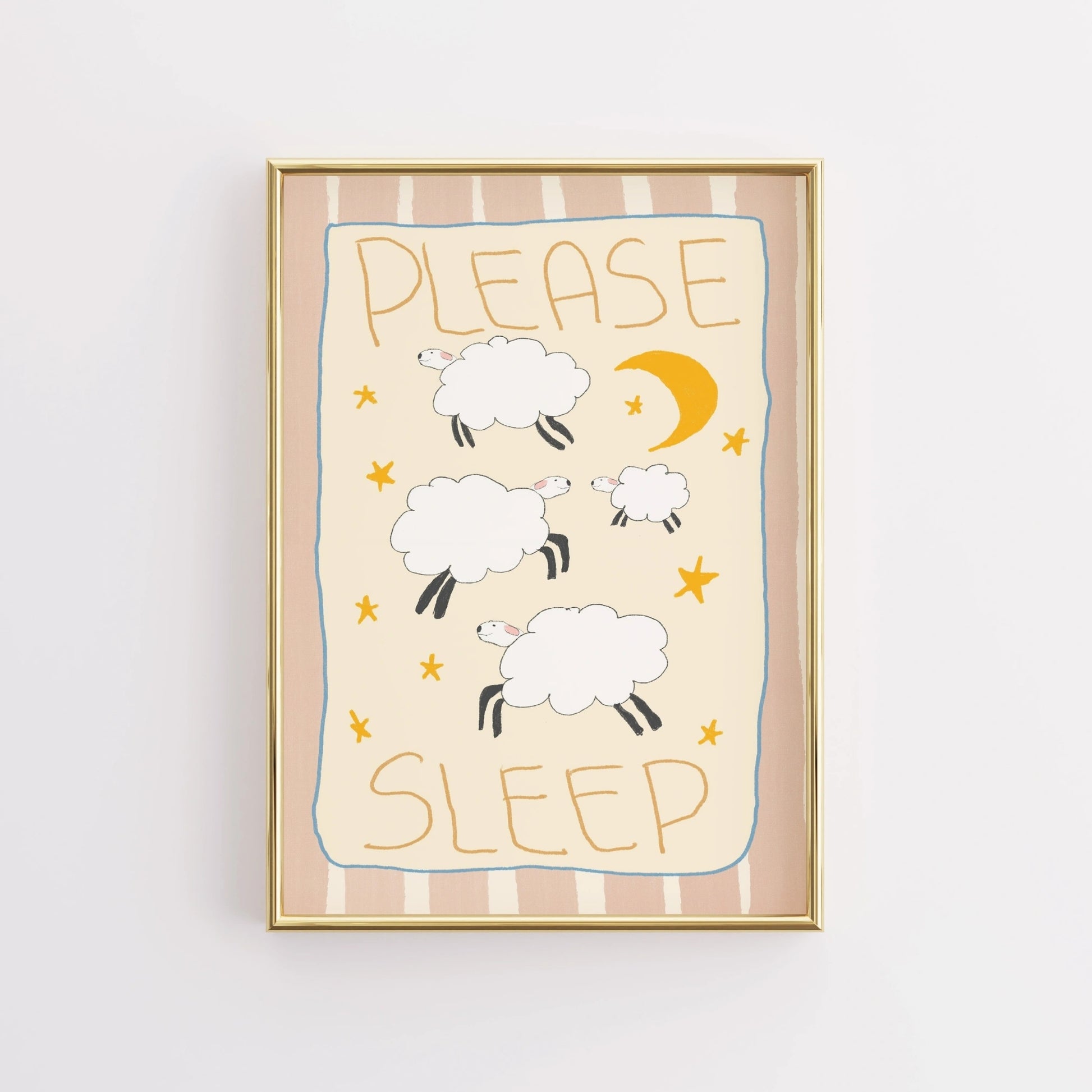 Please Sleep Wall Art – Sheep Nursery Poster