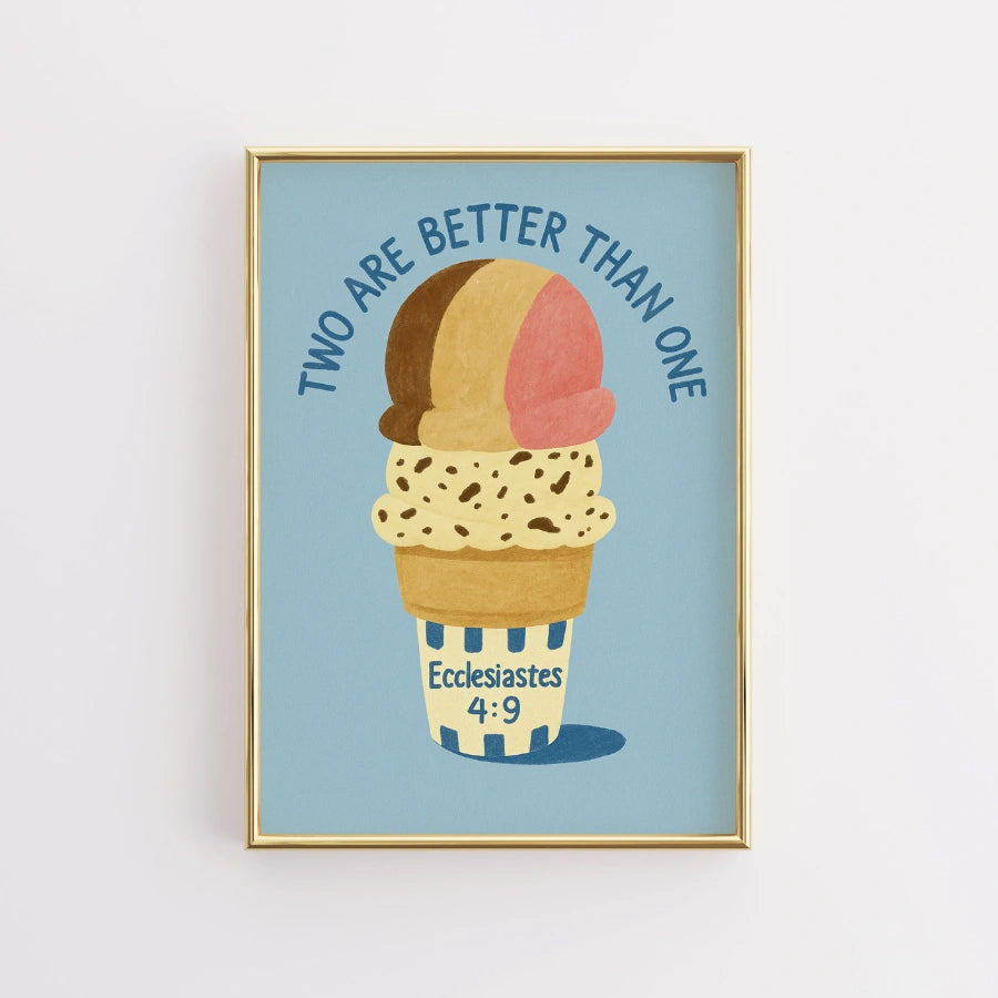 Two Are Better Than One Wall Art – Bible Verse Poster