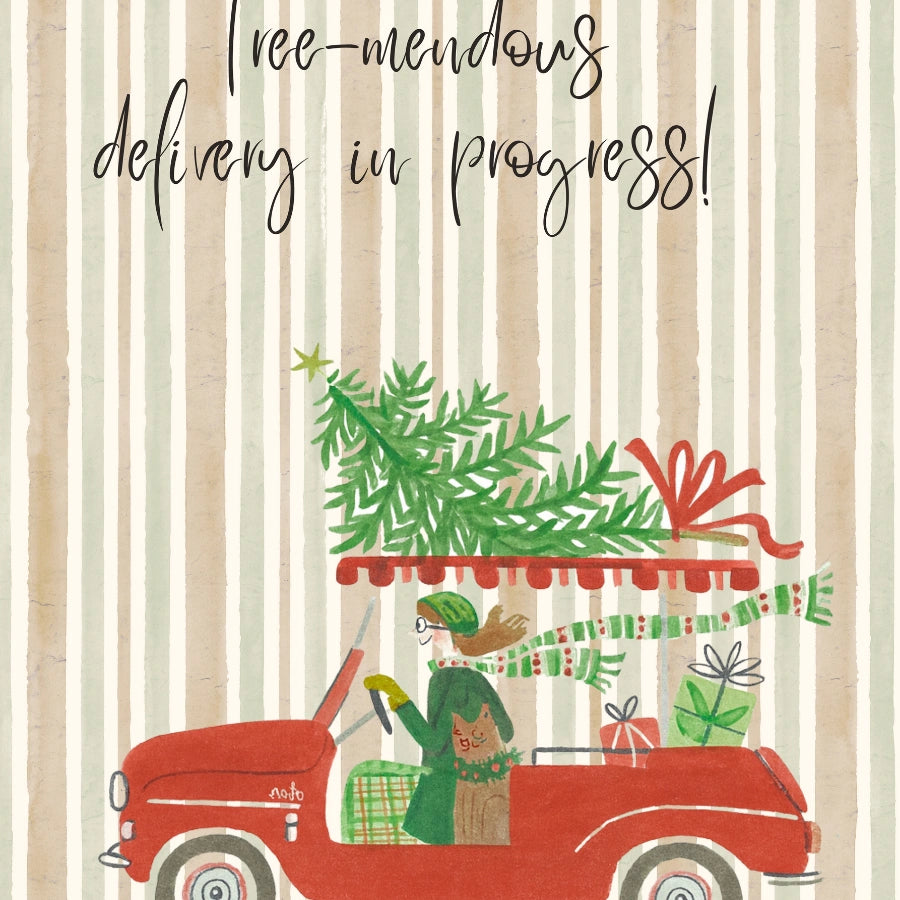 Christmas Tree Delivery – Vintage Holiday Wall Art Print