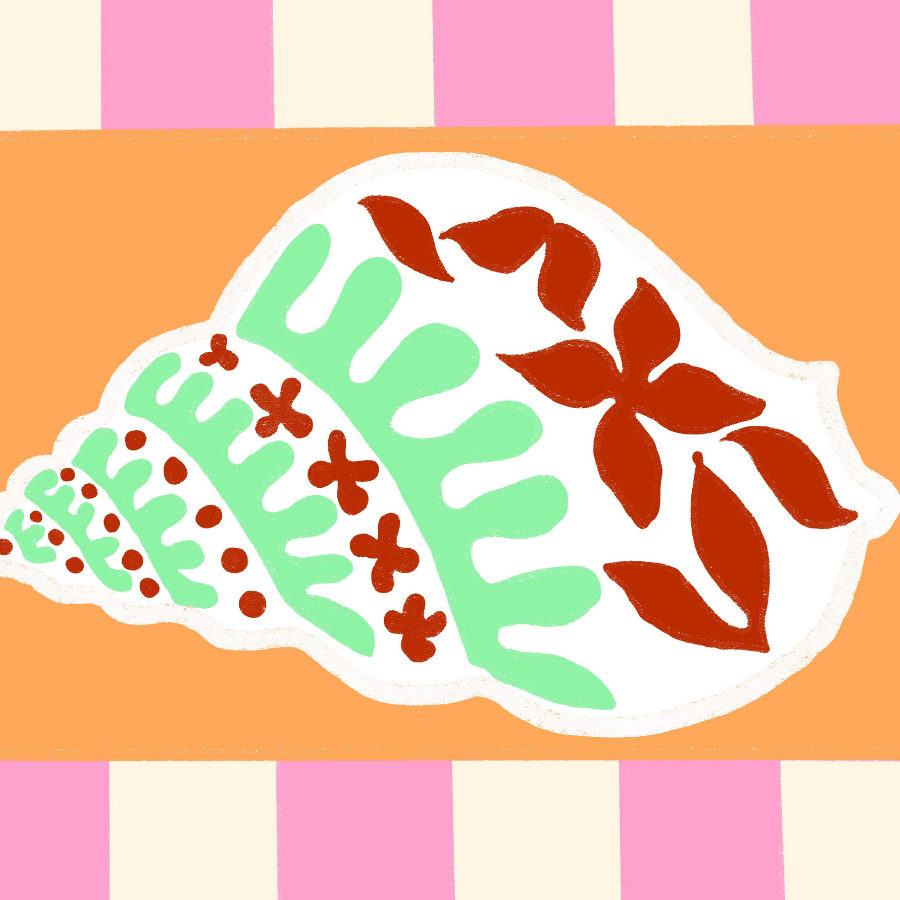 Tropical Shell Print – Preppy Coastal Wall Art