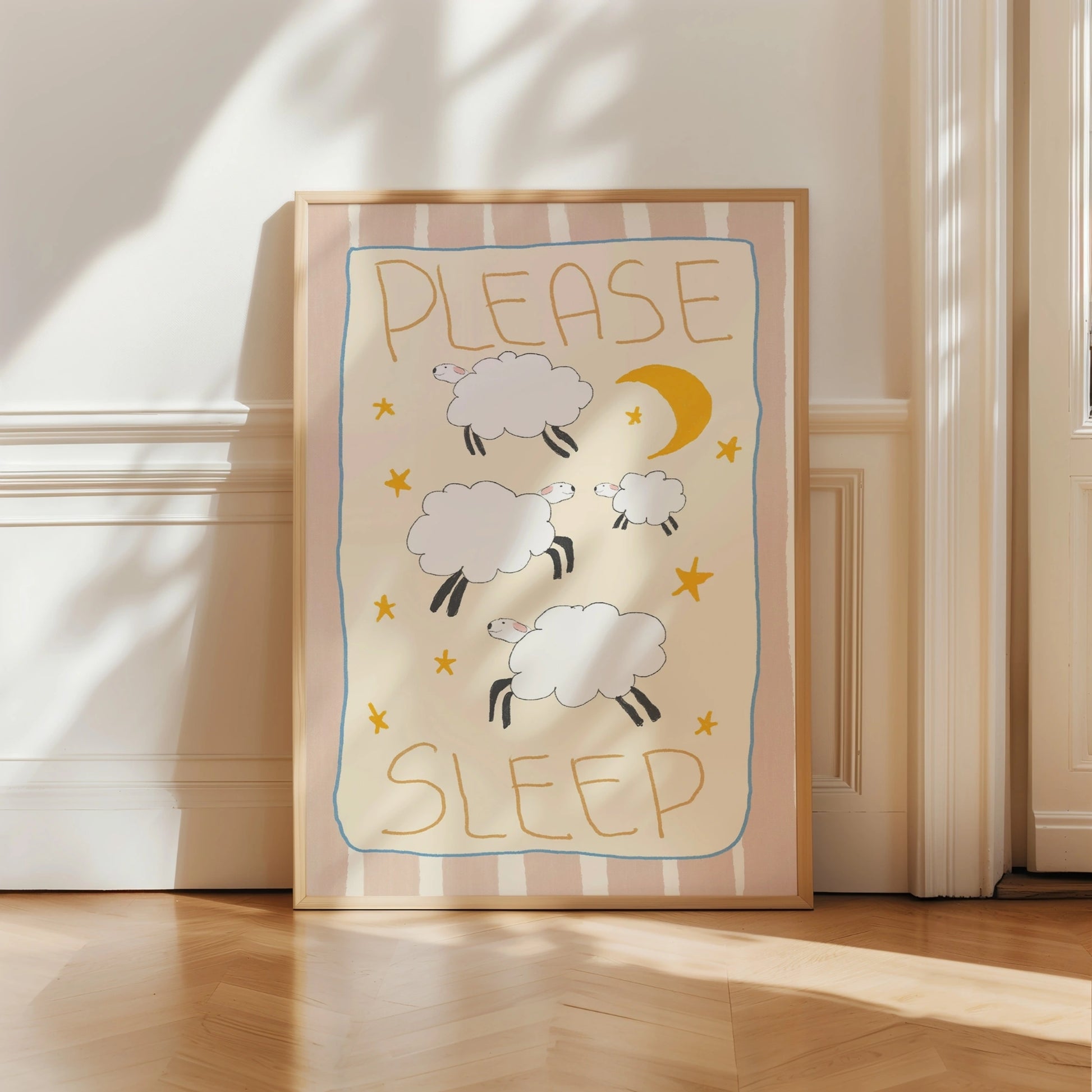 Please Sleep Wall Art – Sheep Nursery Poster
