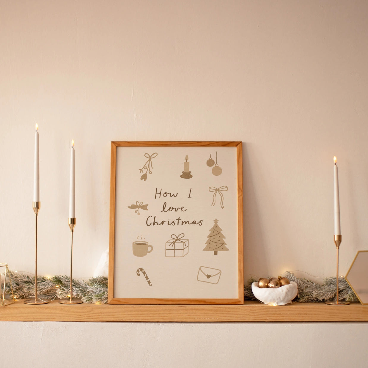 Wie ich Weihnachtswandkunst liebe