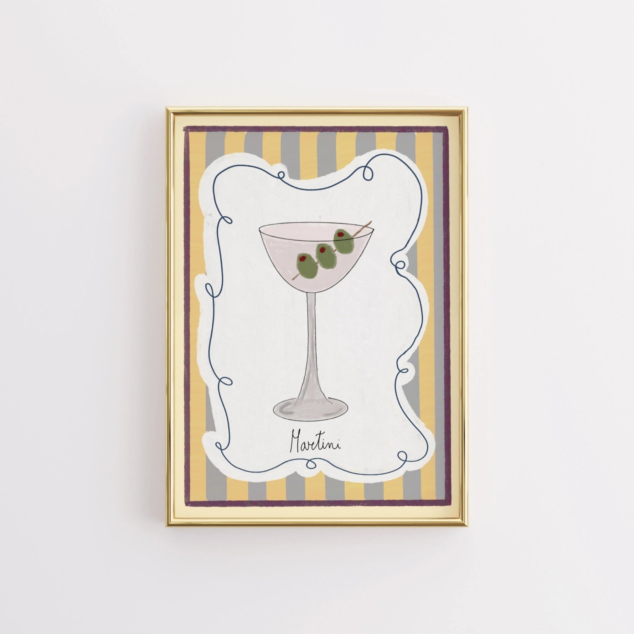 Martini Cocktail Wall Art