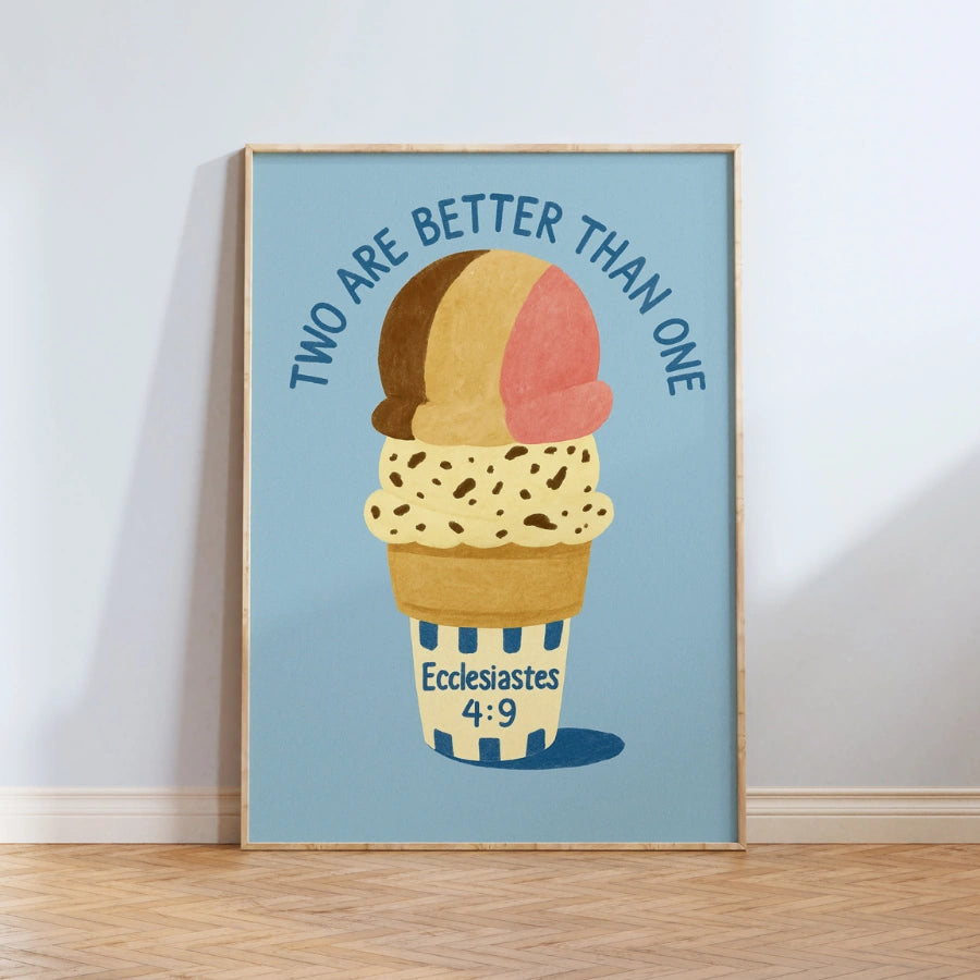 Two Are Better Than One Wall Art – Bible Verse Poster