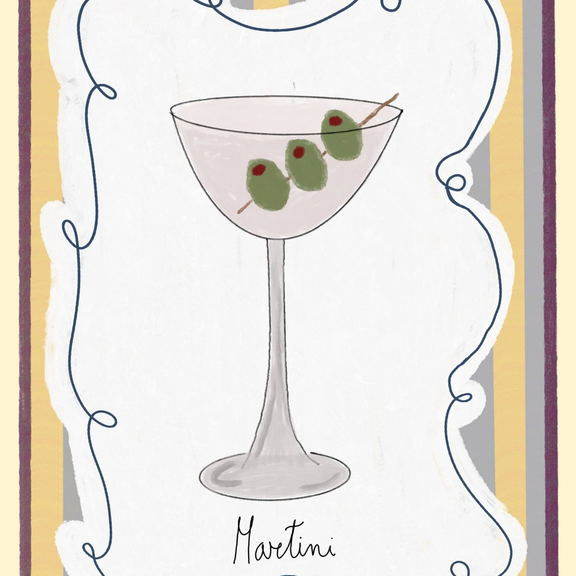 Martini Cocktail Wall Art