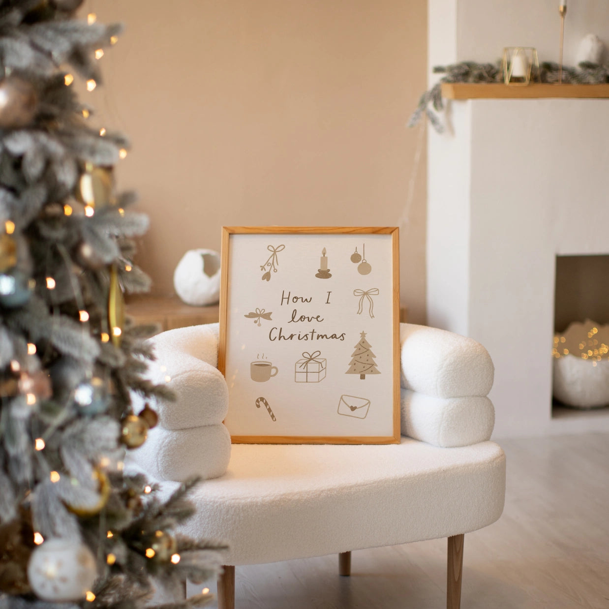 Wie ich Weihnachtswandkunst liebe