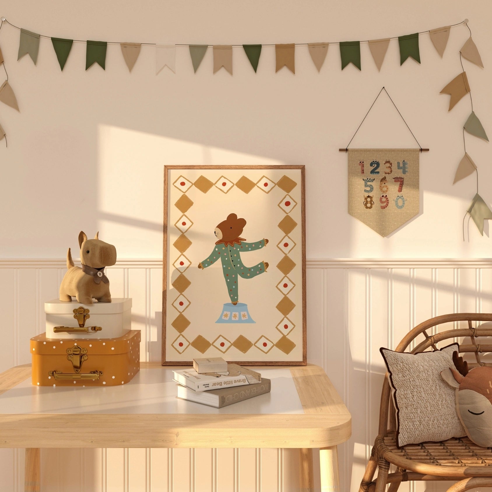 Circus Bear Nursery Print