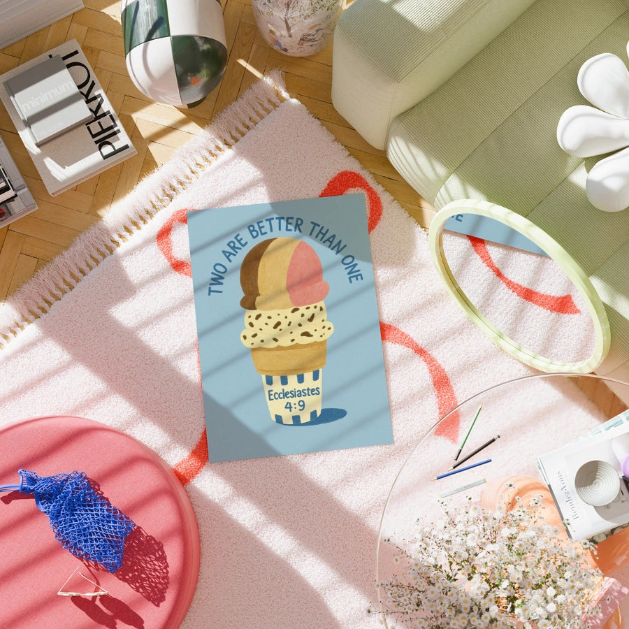 Two Are Better Than One Wall Art – Bible Verse Poster