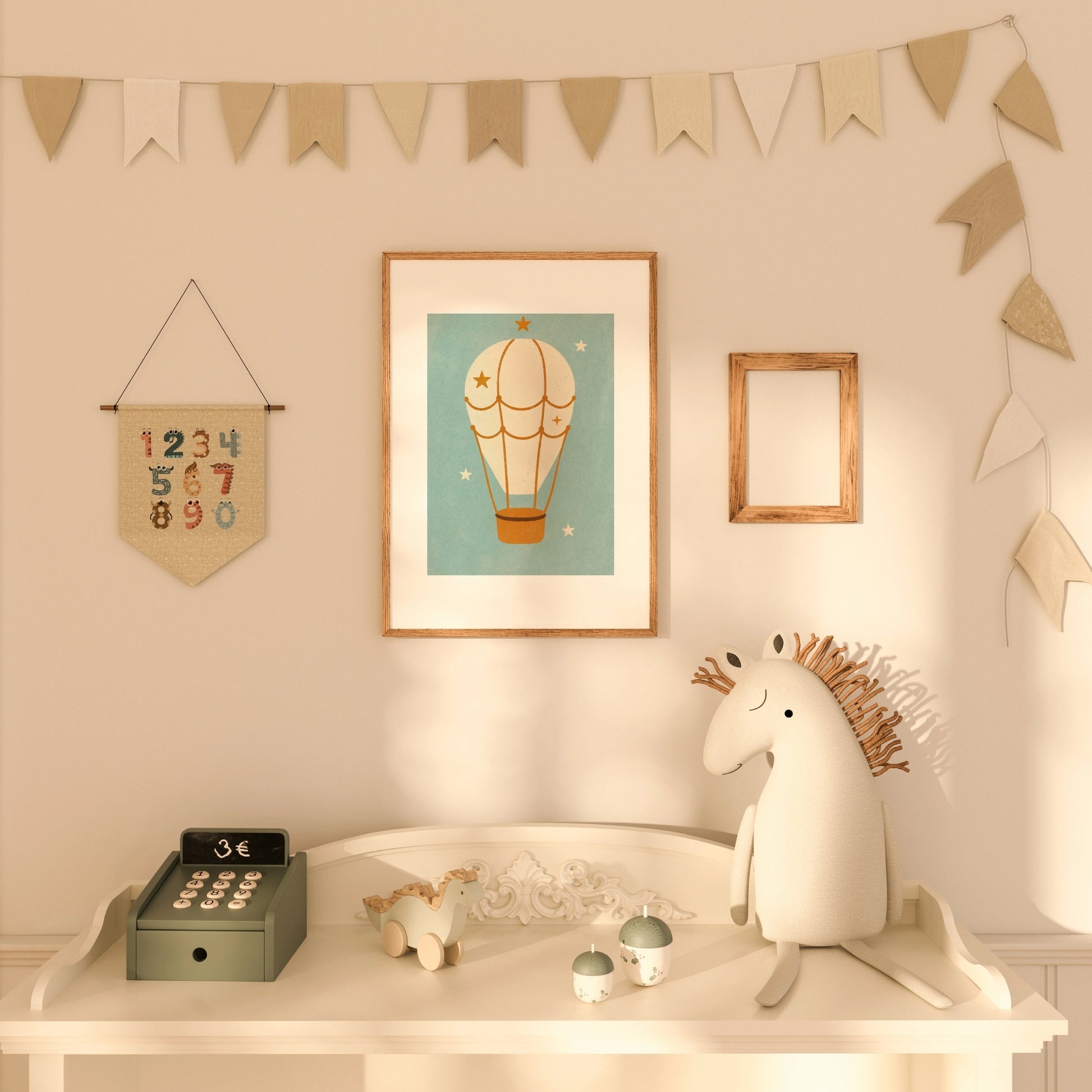 Hot Air Balloon Nursery Print