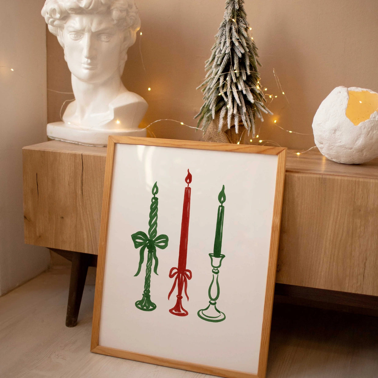 Christmas Candle Wall Art