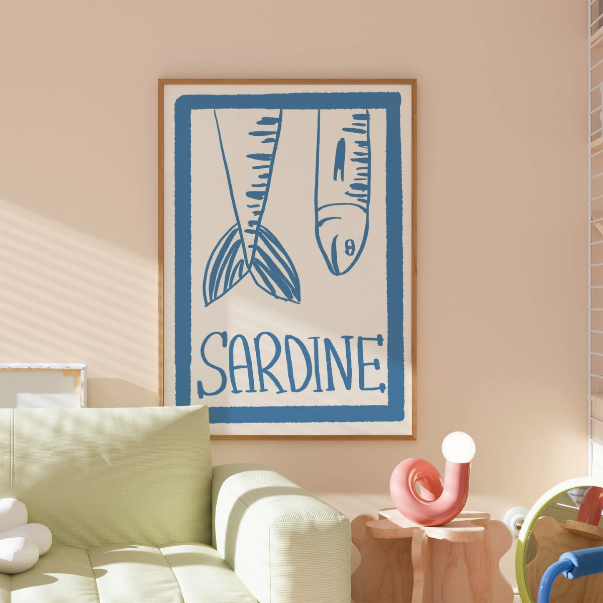 Sardine Wall Art - Coastal Fish Print