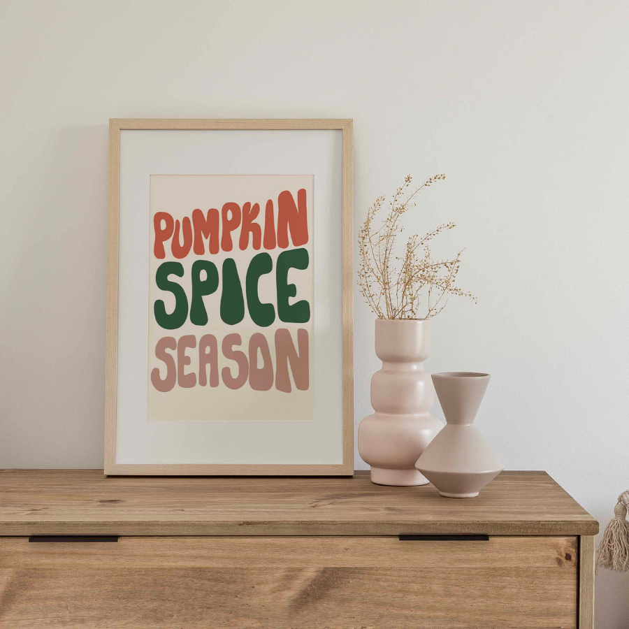 Pumpkin Spice Wall Art – Autumn Kitchen Decor