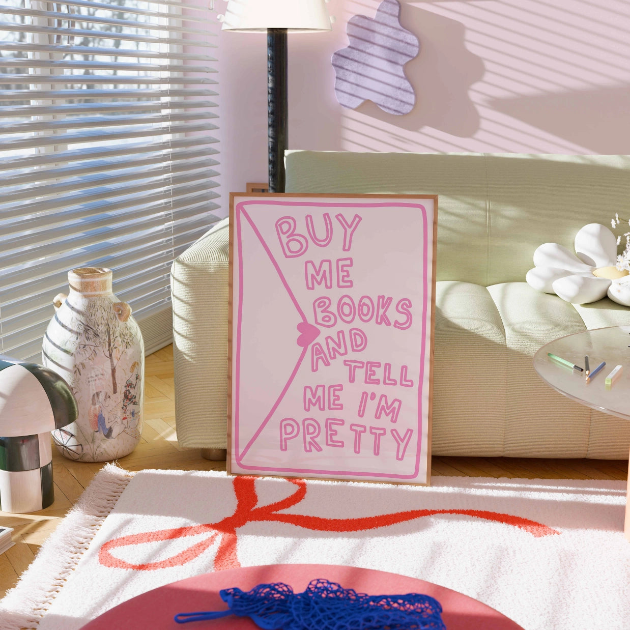 Buy Me Books  – Cute Bookish Print