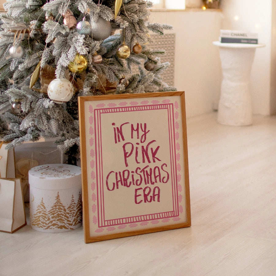Pink Christmas Era – In My Pink Christmas Era Wall Art