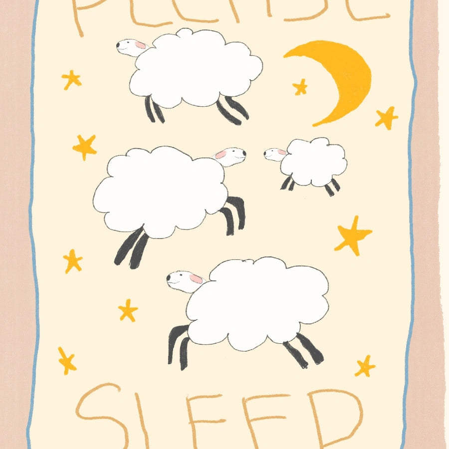 Please Sleep Wall Art – Sheep Nursery Poster