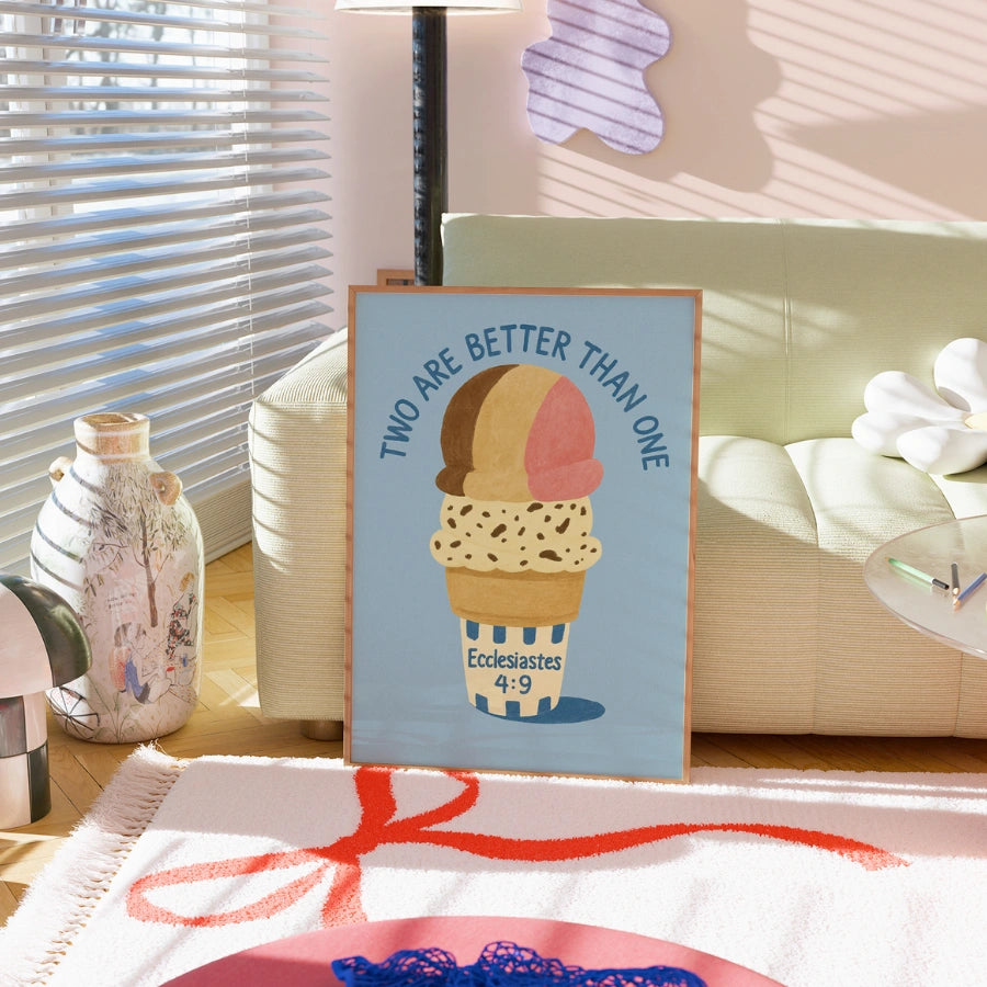 Two Are Better Than One Wall Art – Bible Verse Poster