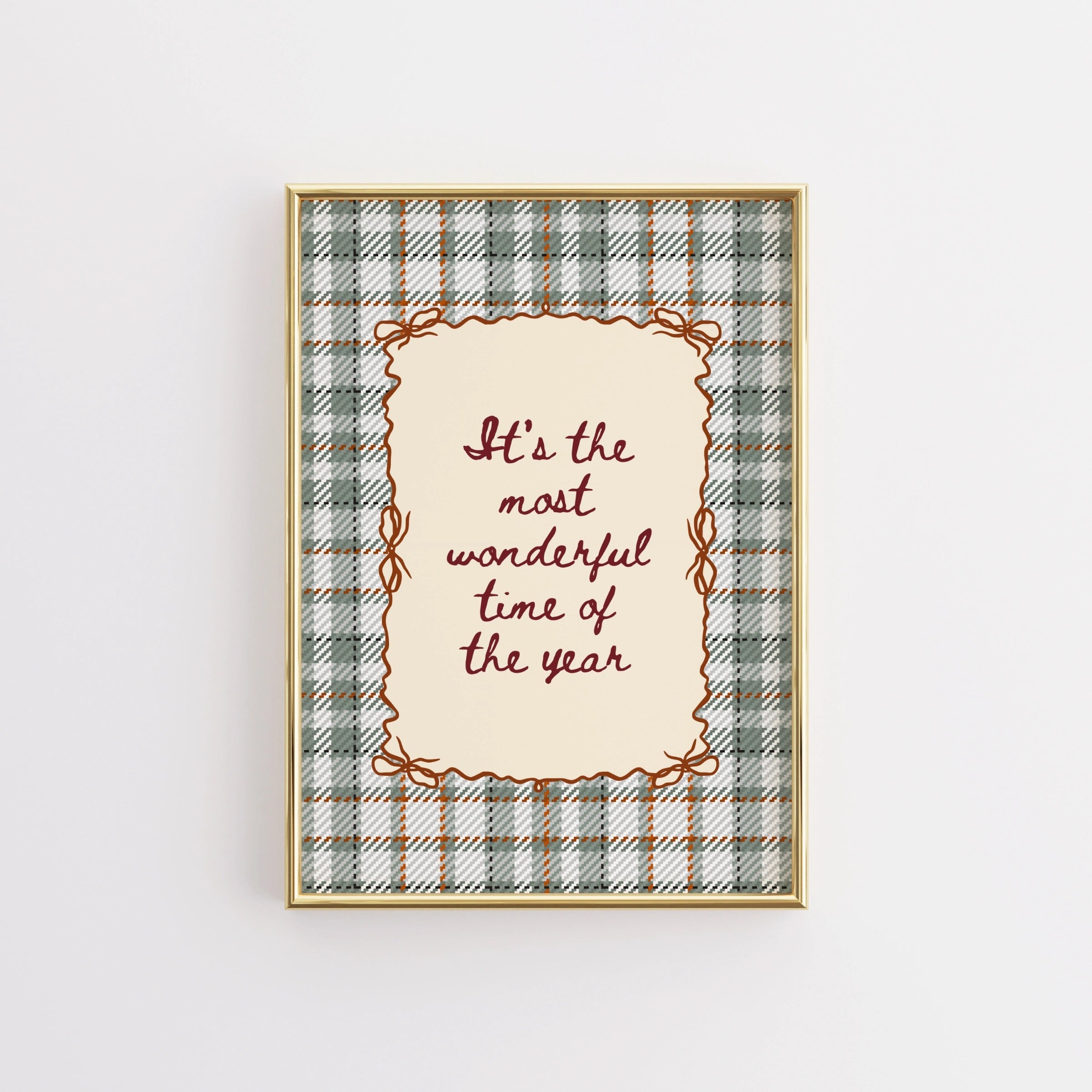 Hand-Drawn Plaid Holiday Poster