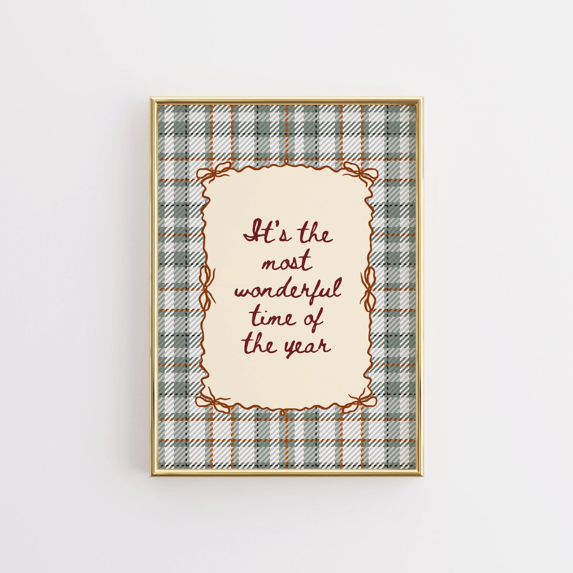 Hand-Drawn Plaid Holiday Poster