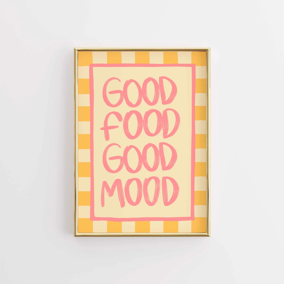 Good Food Good Mood Wall Art – Bold Kitchen Print