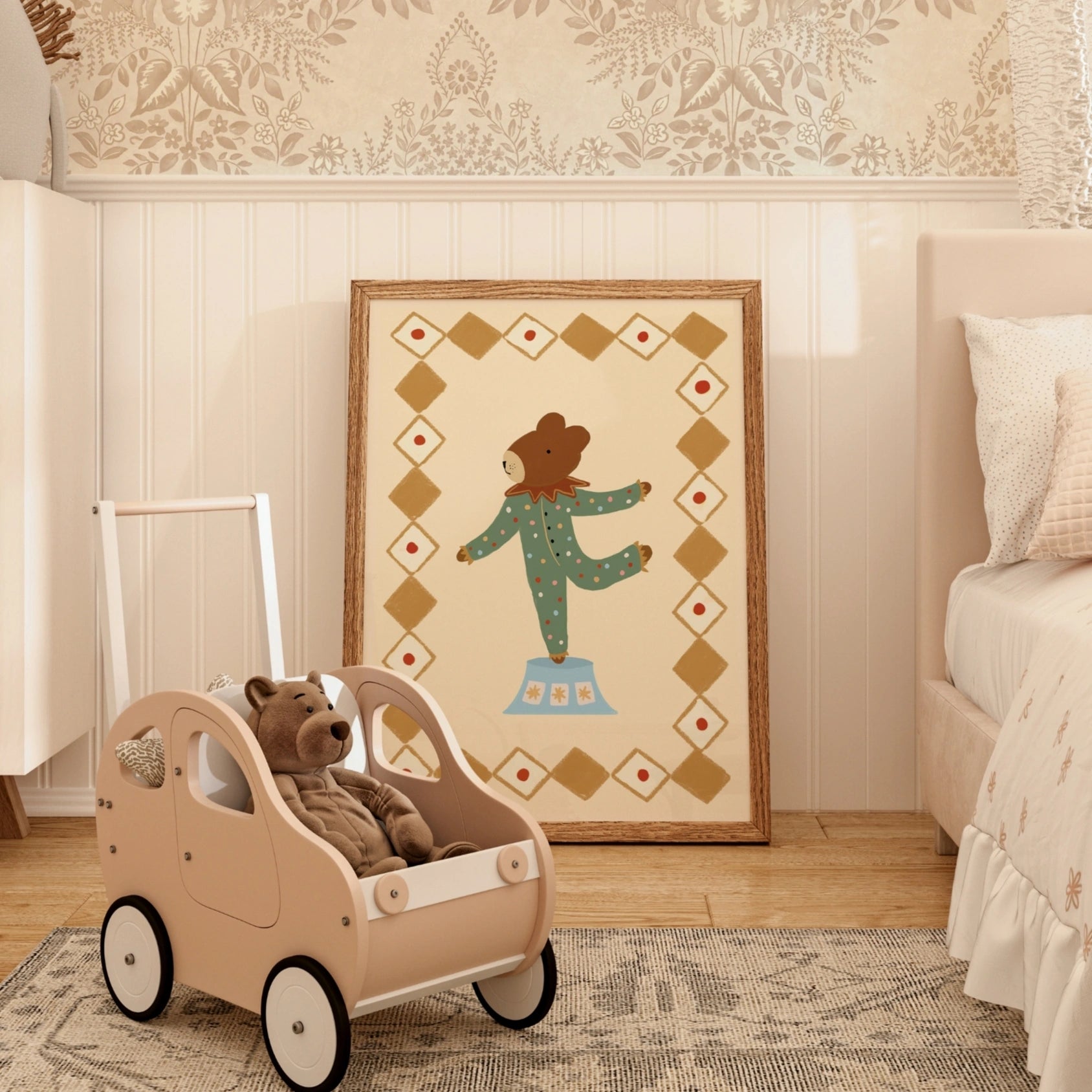 Circus Bear Nursery Print