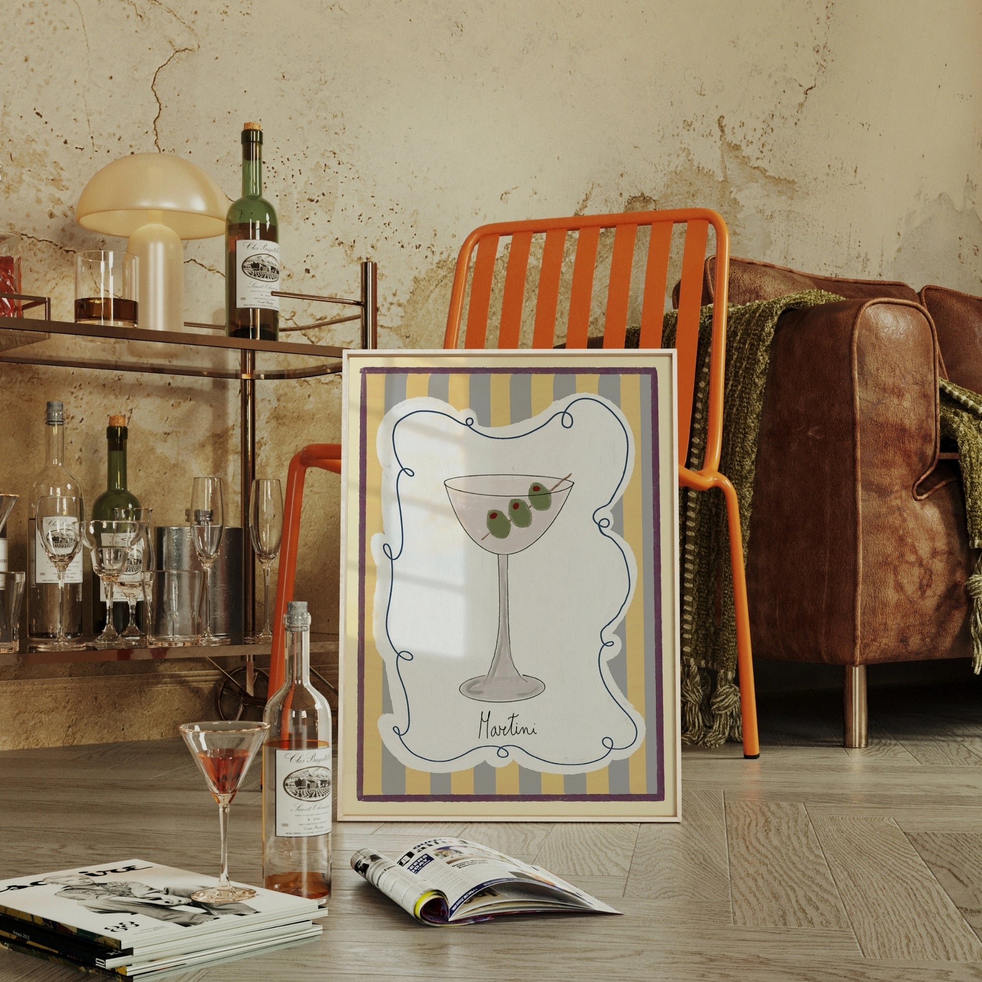 Martini Cocktail Wall Art