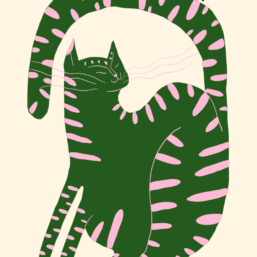 Just a Meow Cat Print – Quirky Animal Poster